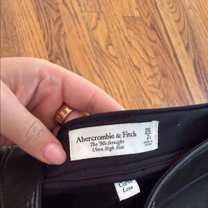 Abercrombie & Fitch Black Straight Ultra High Rise Jeans